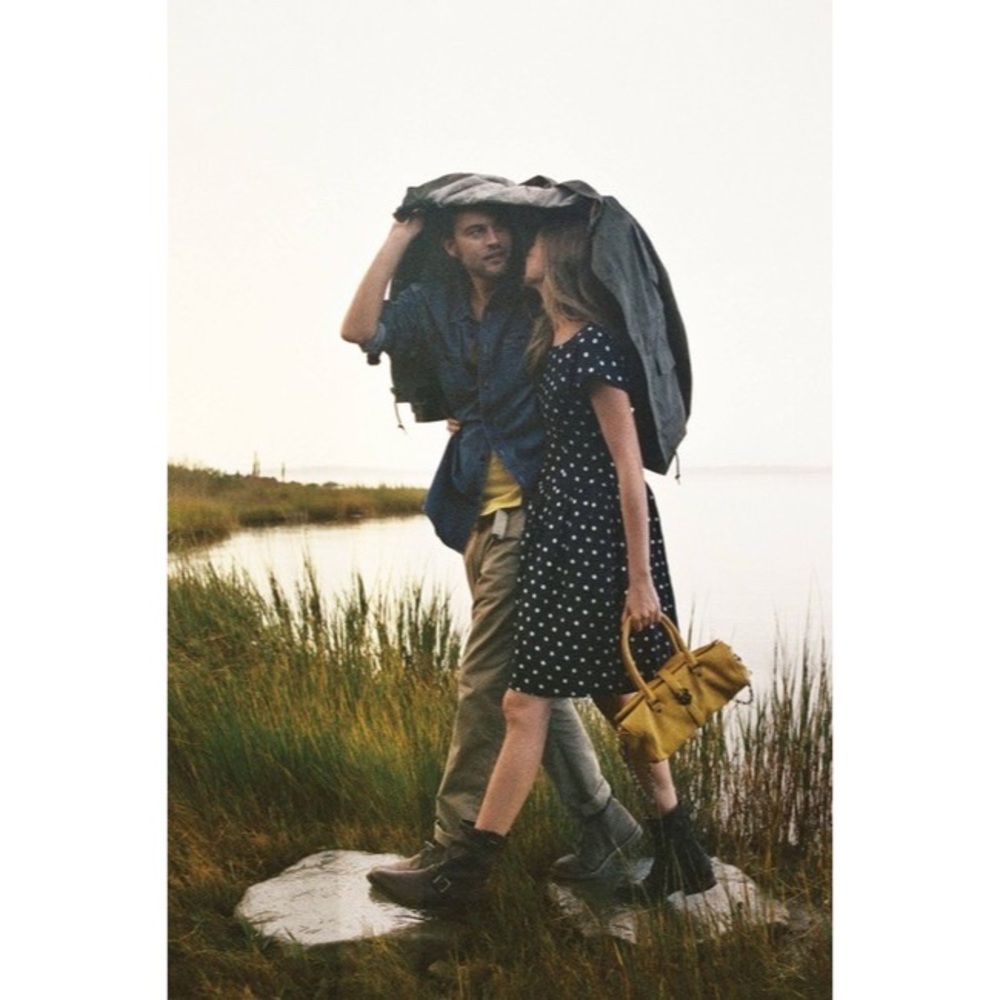 Anthropologie dropped dots dress